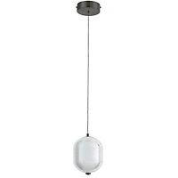 Luminaire suspendu Peri, 7,5 W, noir mat, diffuseur en acrylique transparent