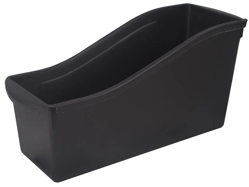 Storex Large Book Bin, Black, 6-Pack