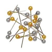 Unique Creativ Gold And Silver Pearl Head Pins