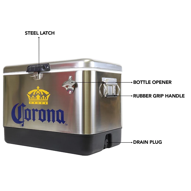 Glacière Corona de 54 litres avec ouvre-bouteille, 51 L, peut contenir 85 canettes