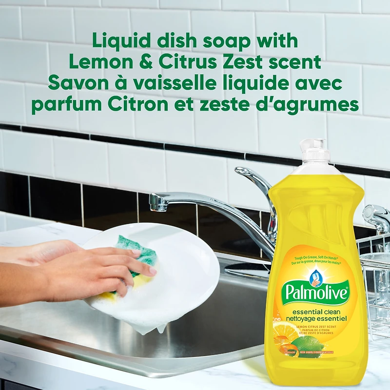 Palmolive Essential Clean Liquid Dish Soap, Lemon Citrus Zest Scent - 145 Fluid Ounce