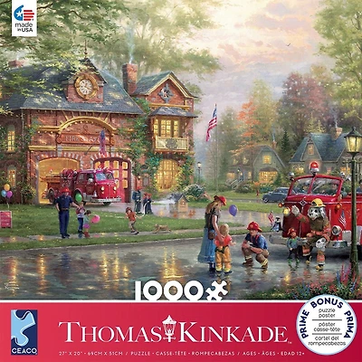 Thomas Kinkade - "Hometown Firehouse" - 1000 Pc Casse-tête