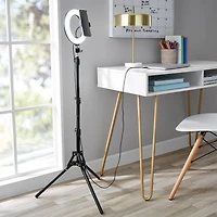 onn. Bluetooth 8 IN. RGB Ring Light with 20 Light Mode Settings