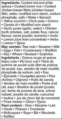 Great Value Lemon & Herb Chicken Nutri-Bowl, 300 g