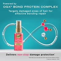 OGX® Repair & Protect Bond Protein Repair 3-in-1 Oil Mist, Multi-Benefit Hair Oil Protects Dry, Damaged Hair Against Frizz, Strengthens, & maintains Shine