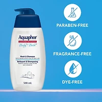 Aquaphor Baby Wash & Shampoo, Tear Free, Fragrance Free, 500mL