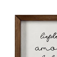 Hometrends Typography Love Art Framed