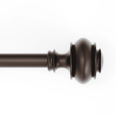 Mainstays 1/2" Bronze Urn Adjustable Curtain Rod Set, 48"-84"