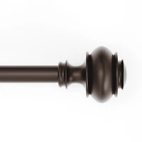 Mainstays 1/2" Bronze Urn Adjustable Curtain Rod Set, 48"-84"