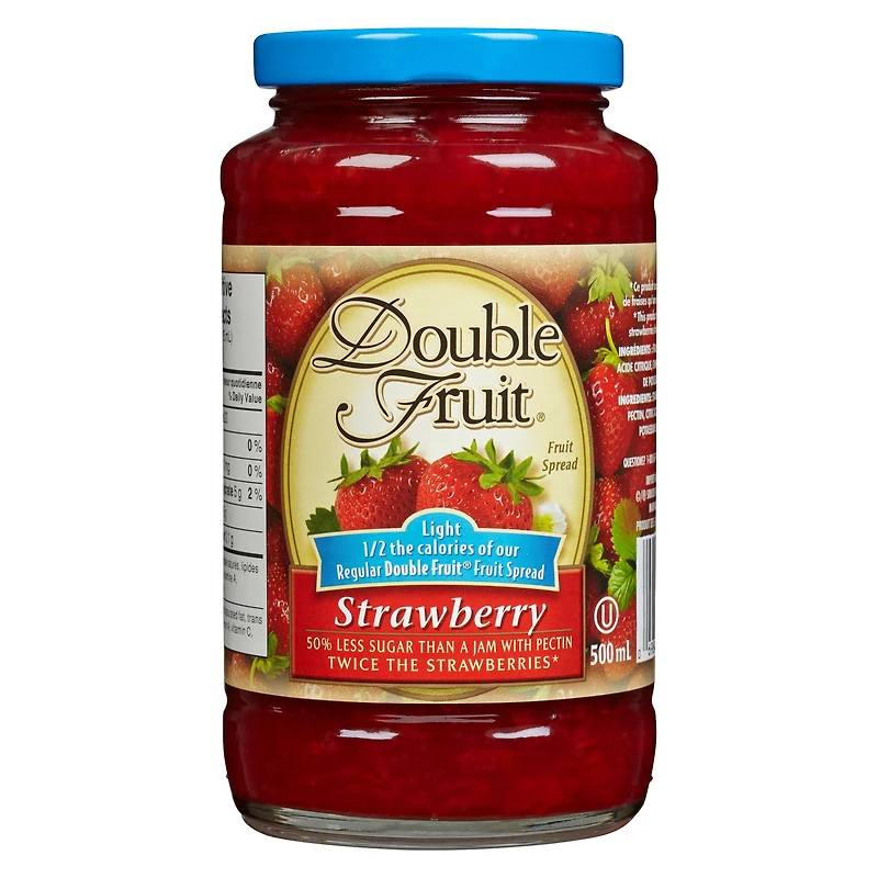 Double Fruit Légère tartinade de fraises 500mL 500 ml
