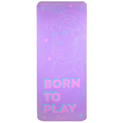 Tapis d’exercice 10 mm Barbie de Mattel – 61 cm x 152,4 cm – Violet