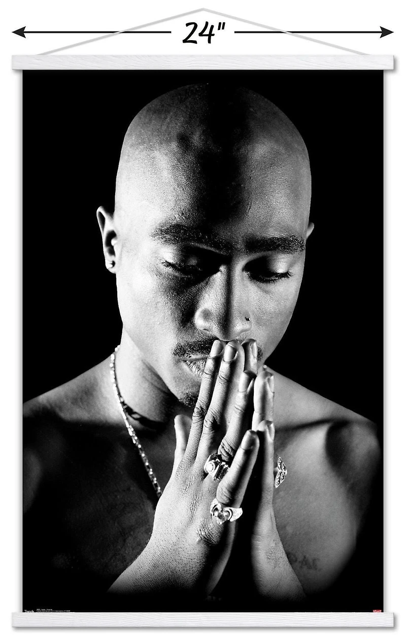 Tupac - Praying Wall Poster, 14.725" x 22.375"