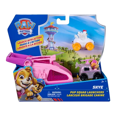 PAW Patrol, Lanceur Brigade canine Stella avec véhicule Galinetta, Coffret de 2 véhicules, jouets pour garçons et filles à partir de 3 ans