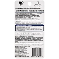 Tiges interdentaires avancées ultra-souples Equate 80 tiges et un étui de voyage