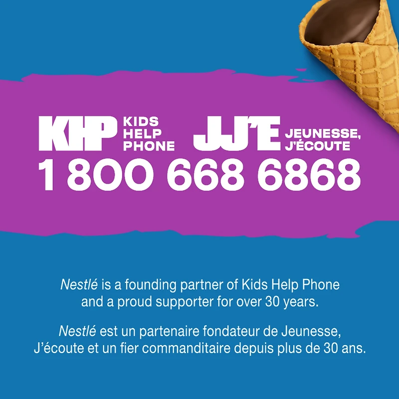 DRUMSTICK BITES, Decadent dark chocolatey bite-sized mini wafer cones, The last bite from Canada's favourite cone, 76 g