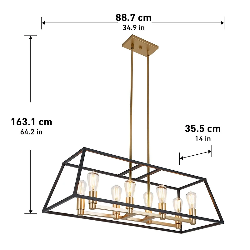 Artika Carter Long 8-Light Chandelier
