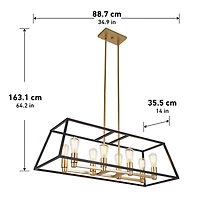 Artika Carter Long 8-Light Chandelier