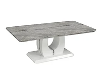 Jadey Coffee Table, White/Grey