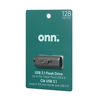onn. 128 GB USB 3.1 Fast Transfer Flash Drive