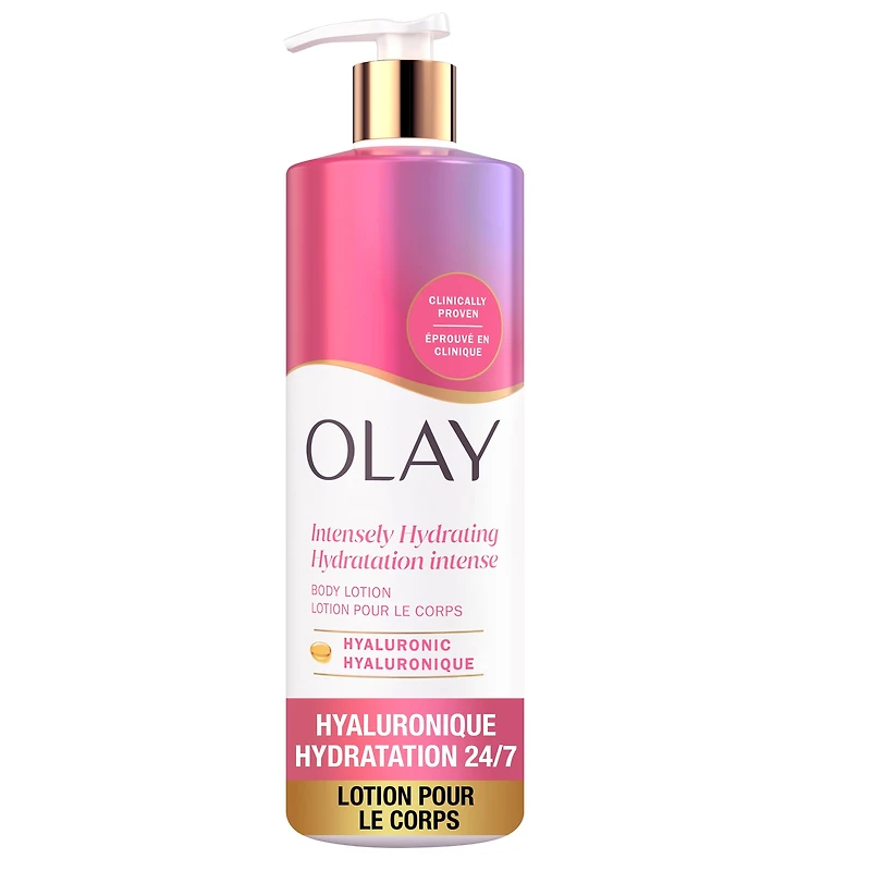 Lotion pour le corps nourrissante et hydratante Olay avec acide hyaluronique pompe, 502 mL