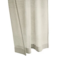 Loft Living Leah Faux Linen Back Tab Single Curtain Panel Light-filtering 52" x 95" in Linen