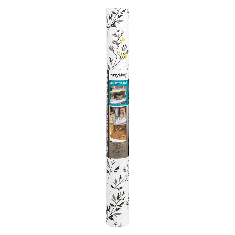 Smooth Top EasyLiner Brand Shelf Liner, Dark Gray Branch, 20 in. x 6 ft.