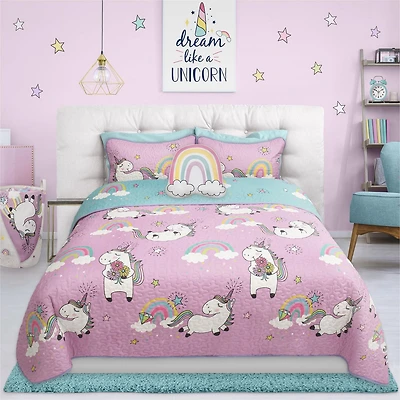Safdie & Co. Courtepointe 3PC Ens DQ Licorne