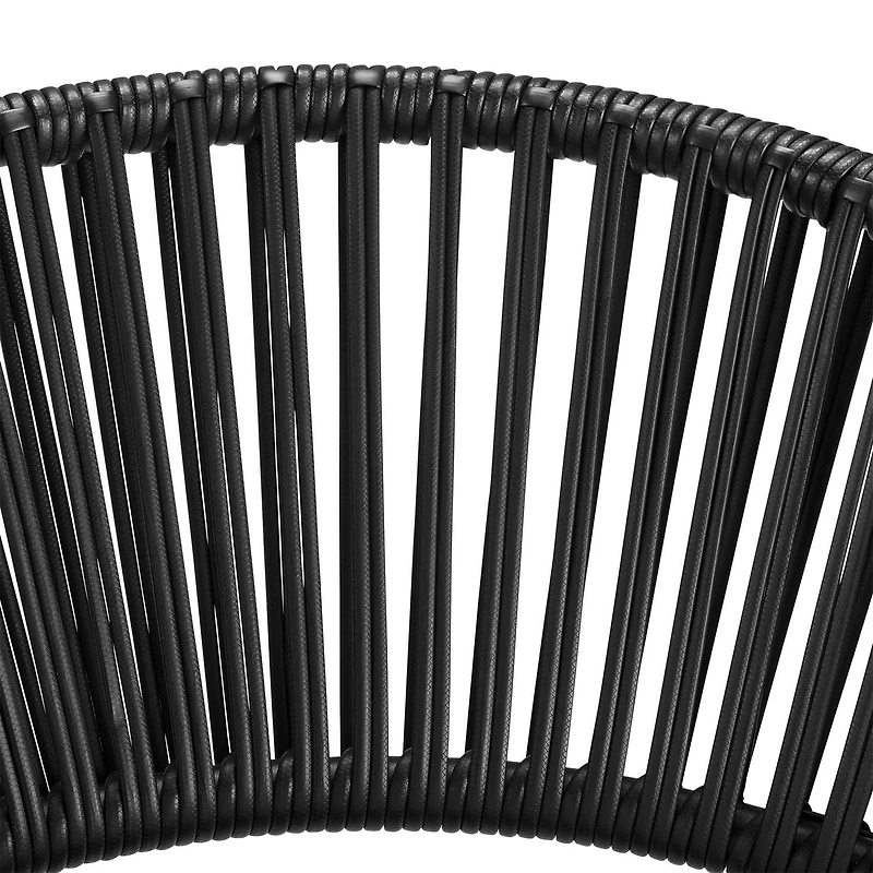 Mainstays Patio Wicker & Sling Stacking Chair, Handwoven wicker
