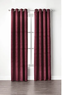 Mainstays Jacquard Panneau de fenêtre avec Motif Feuille Rouge Vin