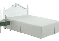 Jupe de lit Marina Décoration ultra douce et soyeuse, toutes saisons, poche profonde, 40 cm de hauteur, en rayonne de bambou massif, couleur argent