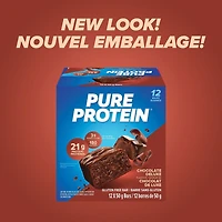 Pure Protein Chocolate Deluxe Bars | 21g Protein | Gluten Free | 3g Sugar | 12 x 50g Bars | High Protein Snack for Energy & Muscle Recovery, High Protein, gluten free