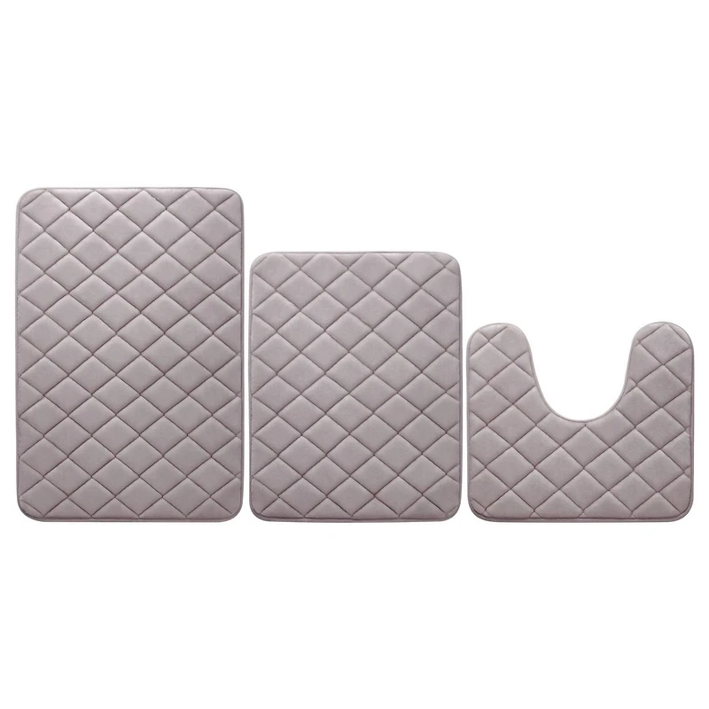 Mainstays Memory Foam Bath Mat Set, 3-piece set