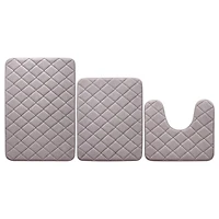 Mainstays Memory Foam Bath Mat Set, 3-piece set