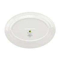 Plateau En Céramique Oblong De 14 Po Du Grinch Avec Bordure De Cadeaux Et De Canne En Sucre VENDOR LICENSE PLATEAU OVALE GRINCH