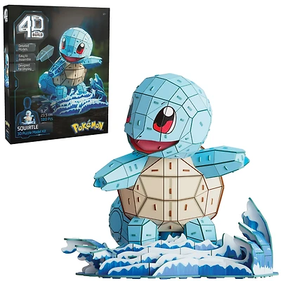 4D Build, Pokémon Squirtle 3D Model Kit, Pokémon Figure, Kanto First Partner Collection, Desk Décor, 180 Pieces, for Ages 12 & Up, 4D Build, Pokémon Squirtle 3D Model Kit, Pokémon Figure, Kanto First Partner Collection, Desk Décor, 180 Pieces, for Ages 12 & Up
