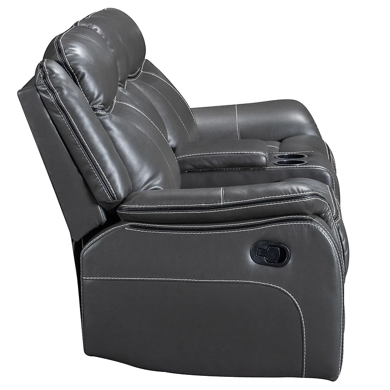 Causeuse motorisée Declan de 75 po avec console porte-gobelets