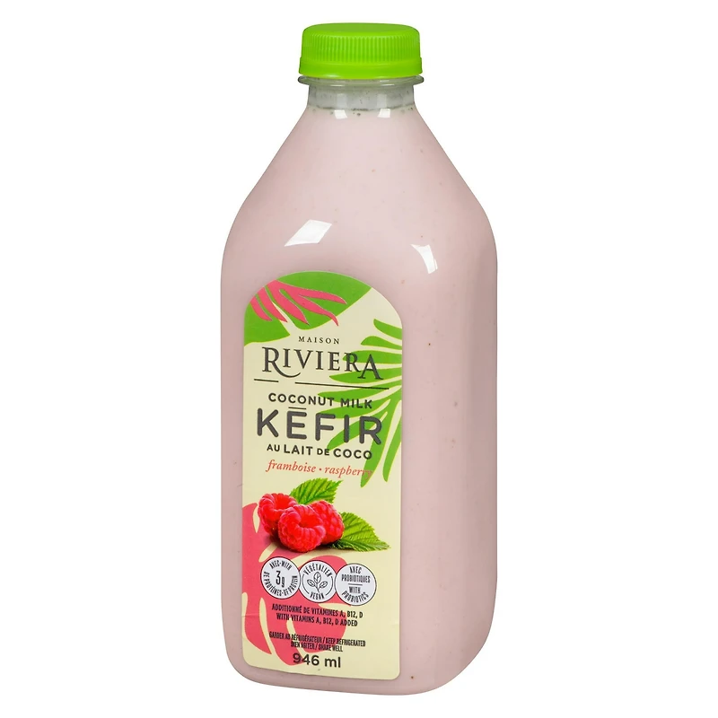 Probiotic Plant Based Kefir Raspberry, Plant Based Kefir Raspberry