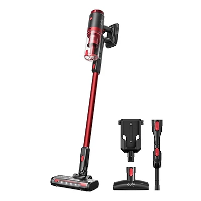 Aspirateur balai eufy Clean S11 Lite sans fil, poids de 3,5 lb (1,6 kg), avec une puissance d'aspiration de 75 AW, lumières LED et tête hyper-flexible pour une navigation facile.