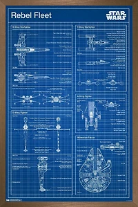 Star Wars: Saga - Rebel Blueprint Wall Poster