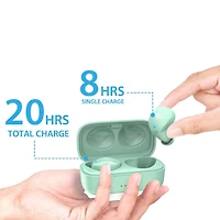 iLuv Bubble Gum Air True Wireless Bluetooth 5.0 In-Ear Earbuds with Charging Case