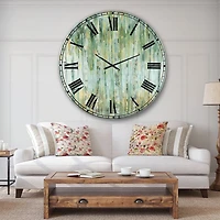 Designart 'The birch Forest II' Traditional wall clock