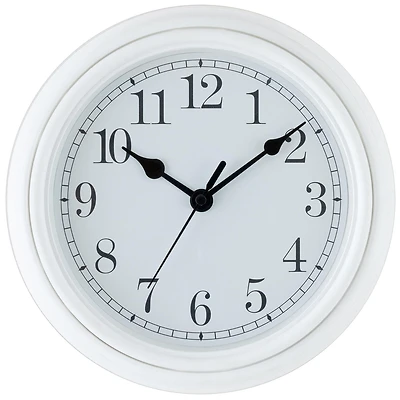 WHITE OPP WALL CLOCK