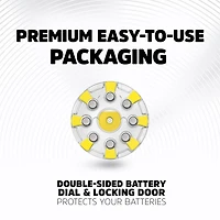 Energizer Hearing Aid Batteries Size 10, Yellow Tab, 16 Pack, Pack of 16 batteries