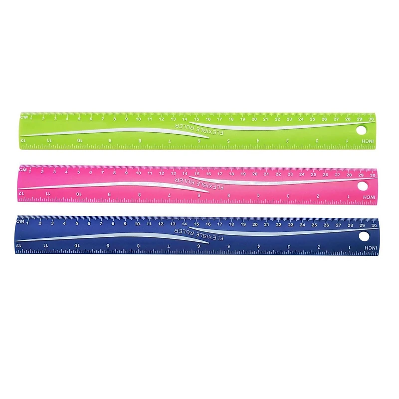 Pen+Gear ultime flexi rule 12 Inch Green - idéal pour l’école et le bureau