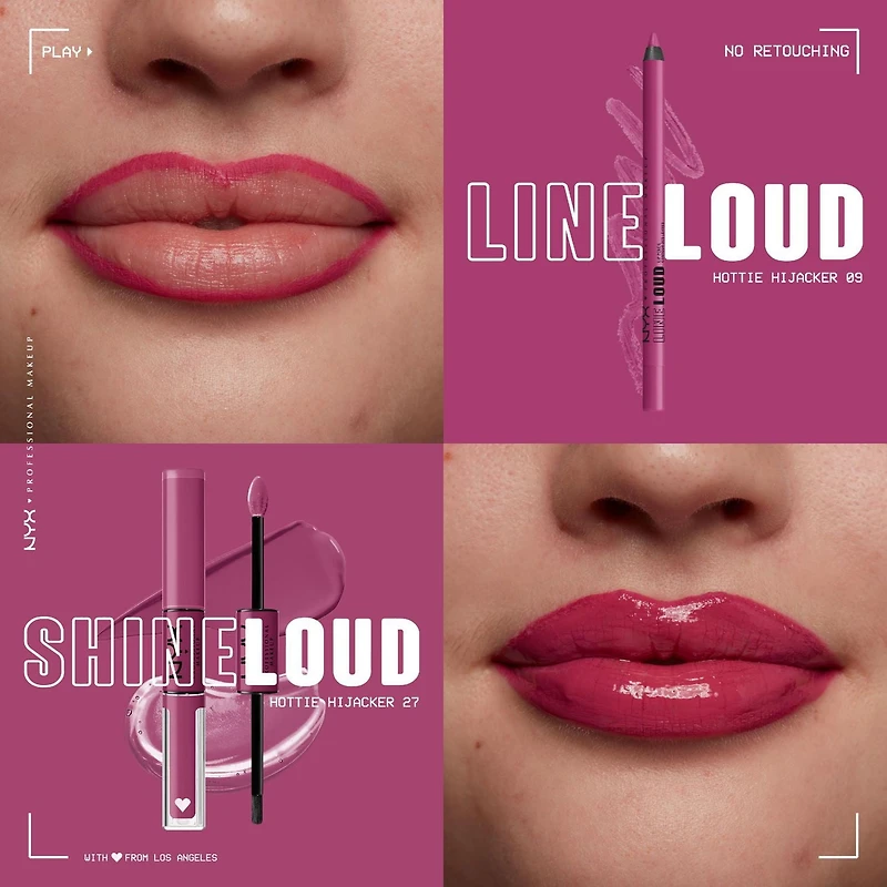 NYX PROFESSIONAL MAKEUP, Line Loud, Crayon pour lèvres hydrofuge, Infusé de Vitamine E