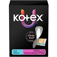 Protège-dessous pour le quotidien emballés Kotex, absorption légère, minces, 162 unités