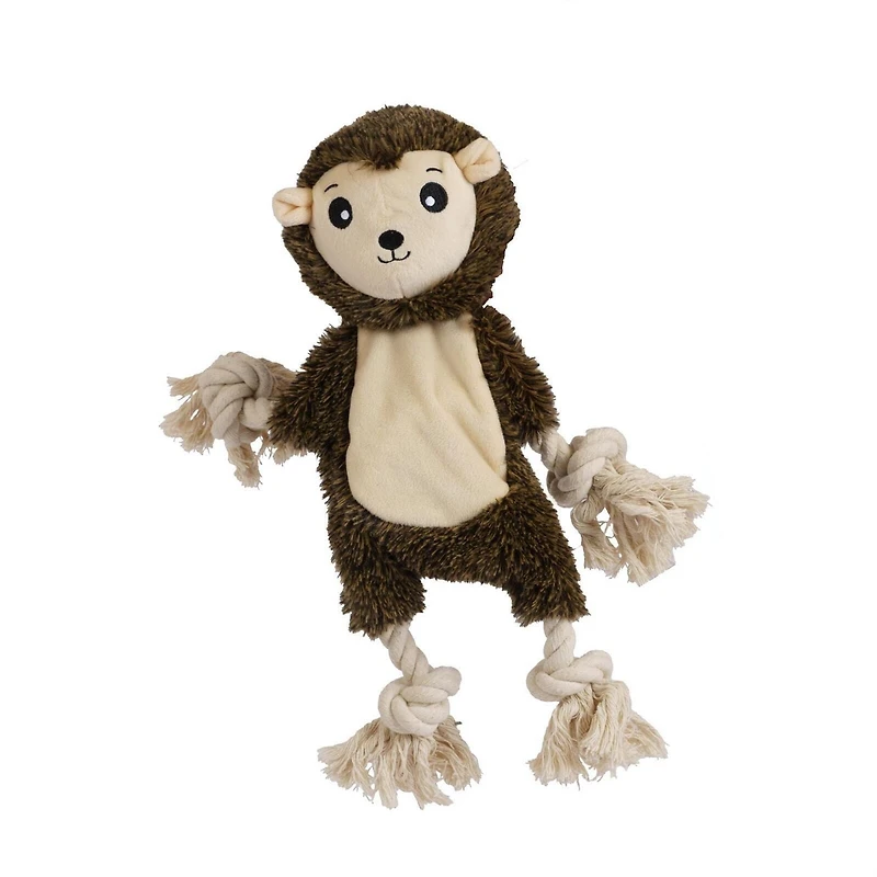 One Paw, Hedgehog Rope Dog Toy with Squeaker and Durable Stitching, One Paw Hedgehog Rope Toy