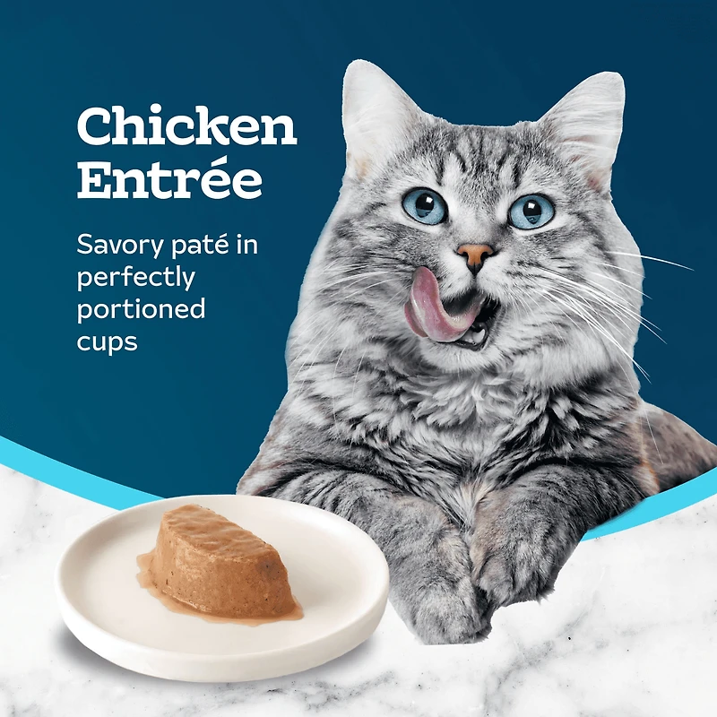 Blue Buffalo Tastefuls Portions Individuelles Sans Ustensile Nourriture Humide pour Chats Pâté, Poulet 85g