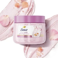 Dove Gommage corporel pour une peau visiblement soyeuse et nourrie, Sel de l'Himalaya et Huile de Rose avec ¼ de crème hydratante 425g