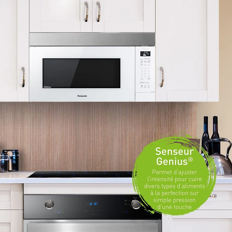 Panasonic NNST27HW Genius Prestige Plus 2.0 cft. Over-The-Range Microwave, White